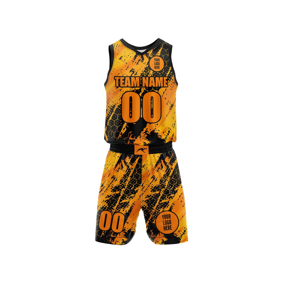Ignite Orange Custom Basketball Uniform - Summo Sports