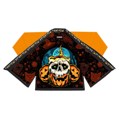 Jack - o' - lantern designed Lapel Rash Guard lining Jiu Jitsu (BJJ GI) - Summo Sports