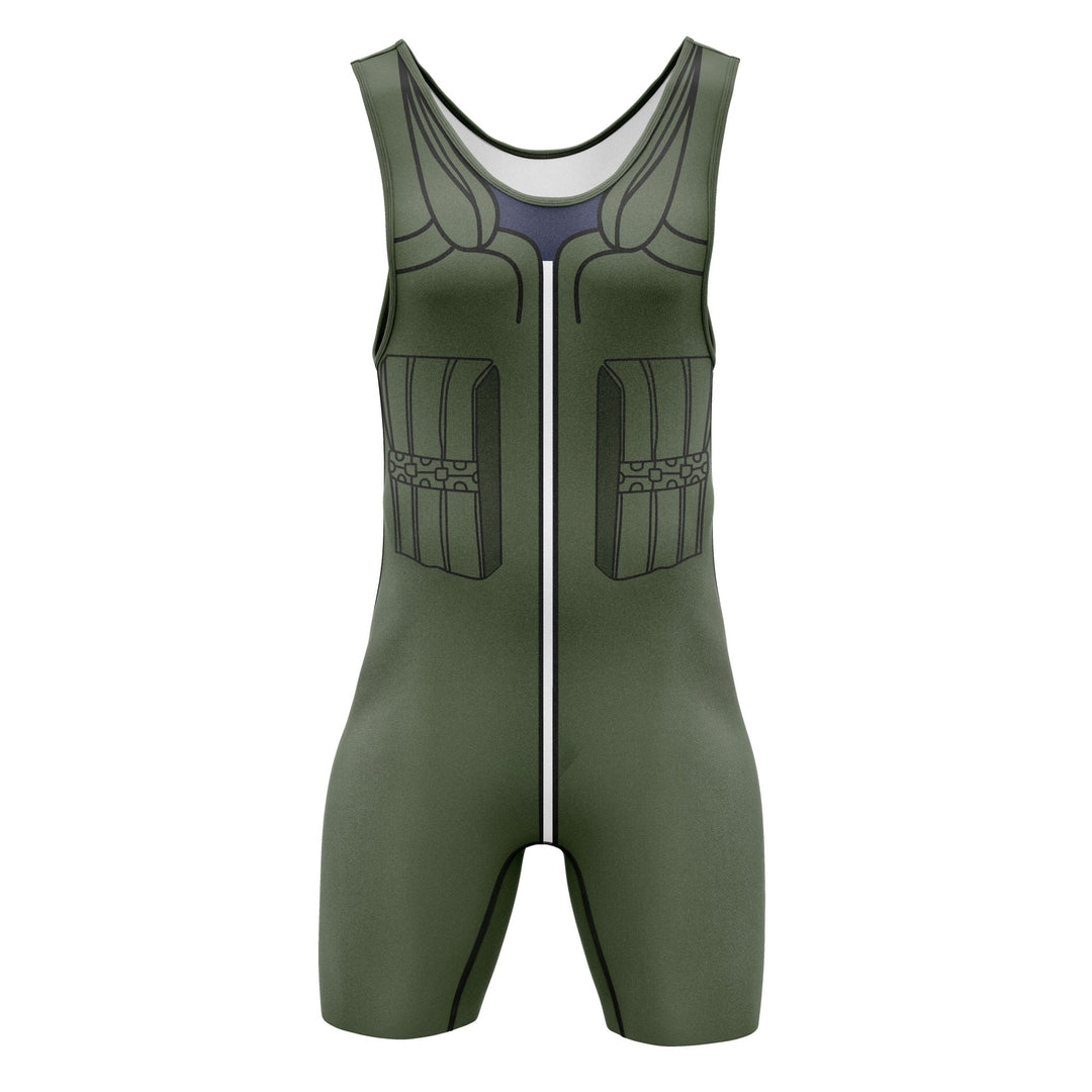 sleek tactical-inspired design wrestling singlet