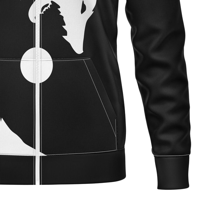 Lunar Duality Full - Print Zipper Hoodie For Men/Women - Summo Sports