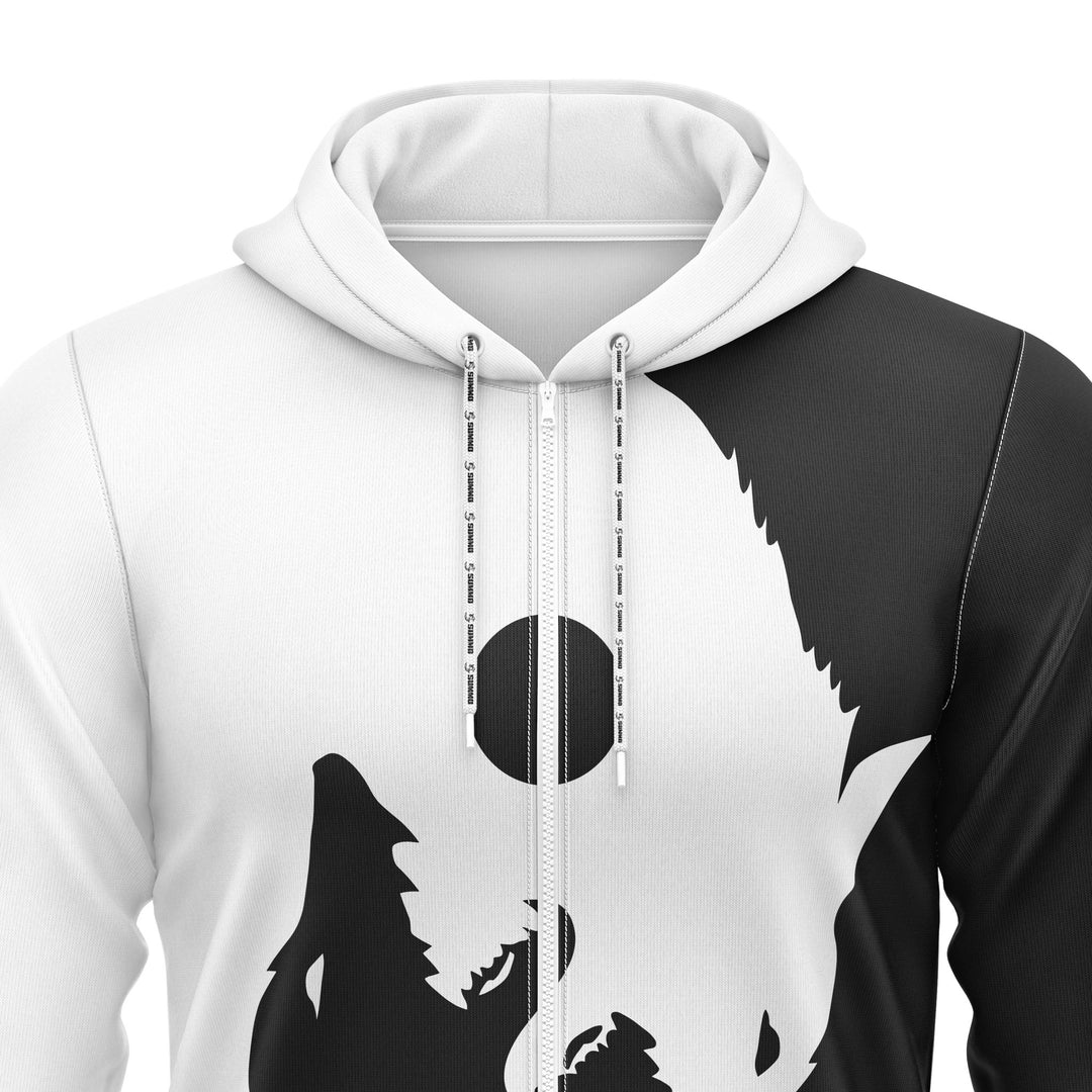 Lunar Duality Full - Print Zipper Hoodie For Men/Women - Summo Sports