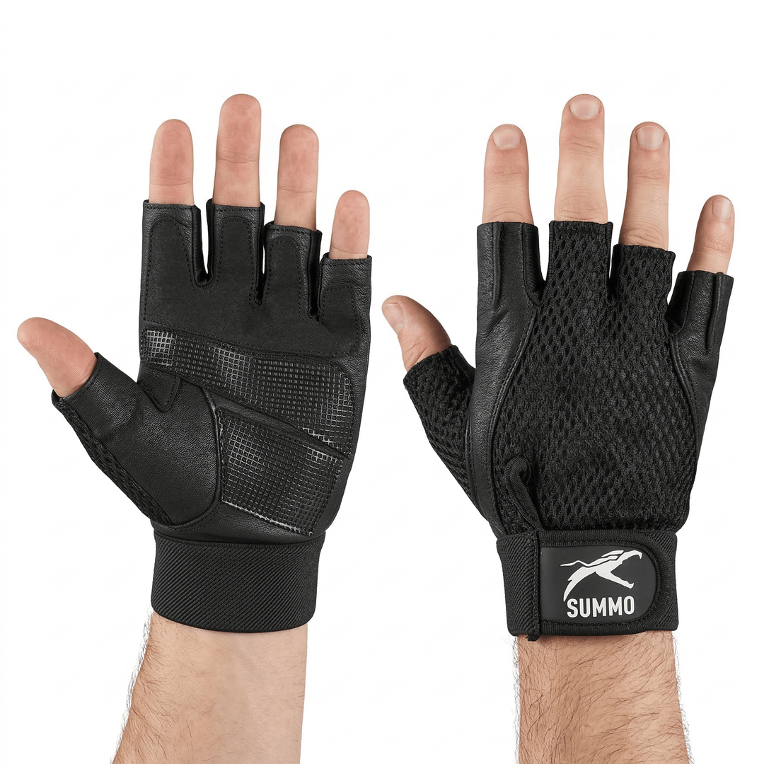 Maximus Black Weightlifting Gym Gloves - Summo Sports