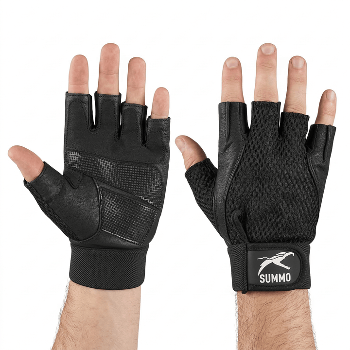 Maximus Black Weightlifting Gym Gloves - Summo Sports