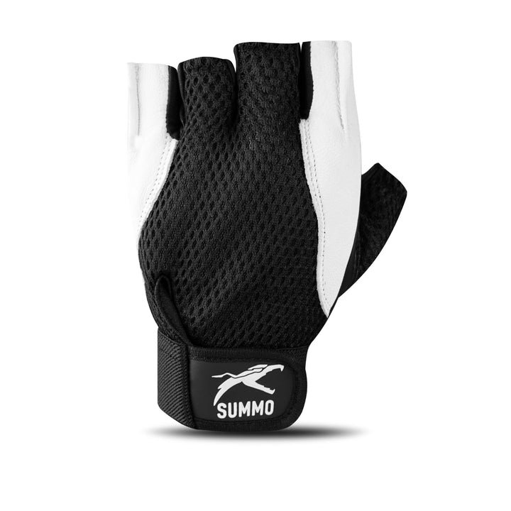 Maximus White Weightlifting Gym Gloves - Summo Sports