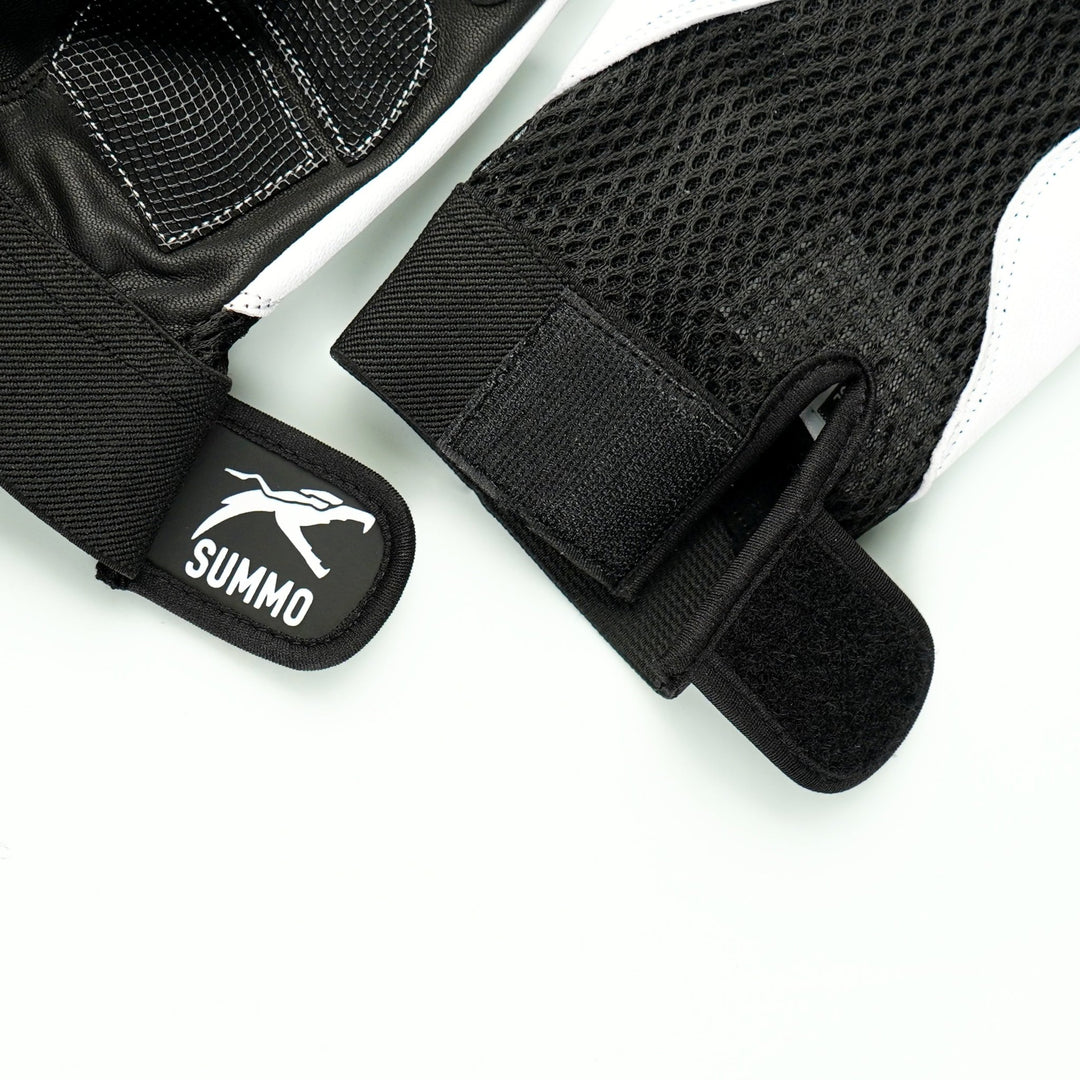 Maximus White Weightlifting Gym Gloves - Summo Sports