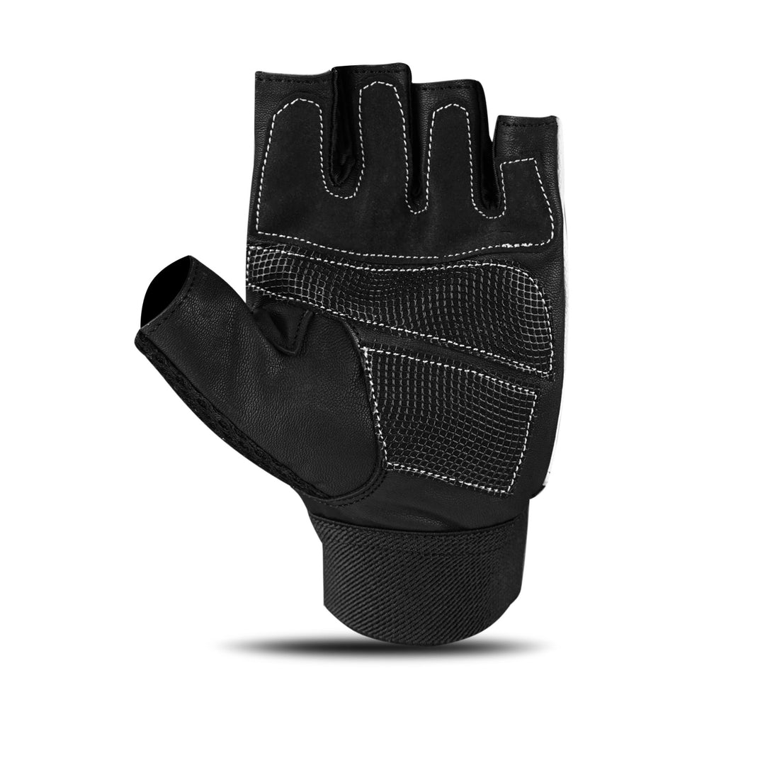 Maximus White Weightlifting Gym Gloves - Summo Sports