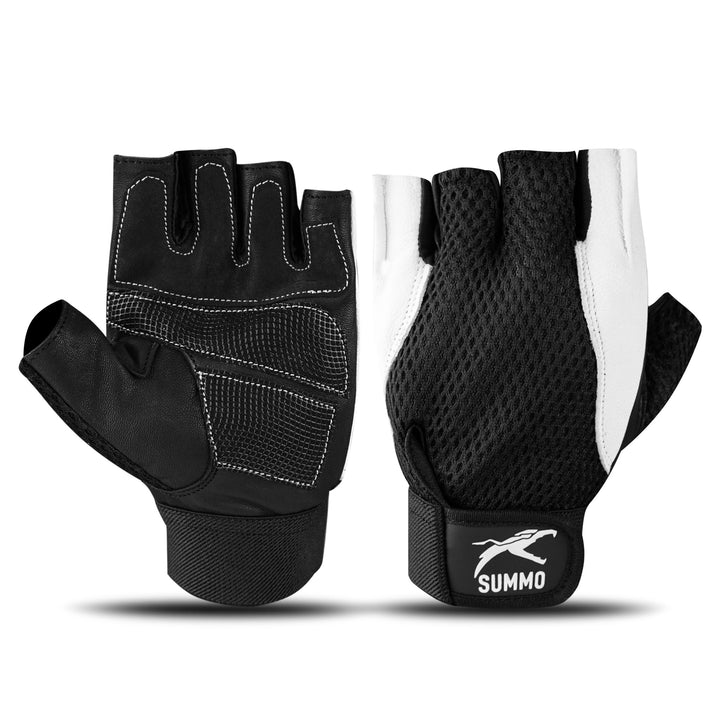Maximus White Weightlifting Gym Gloves - Summo Sports
