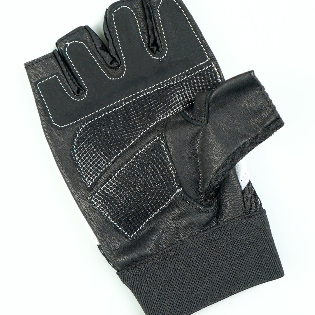 Maximus White Weightlifting Gym Gloves - Summo Sports