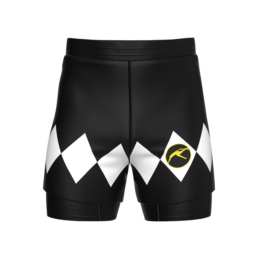 Mighty Morphin Grappler - Black 2 In One Training Shorts - Summo Sports