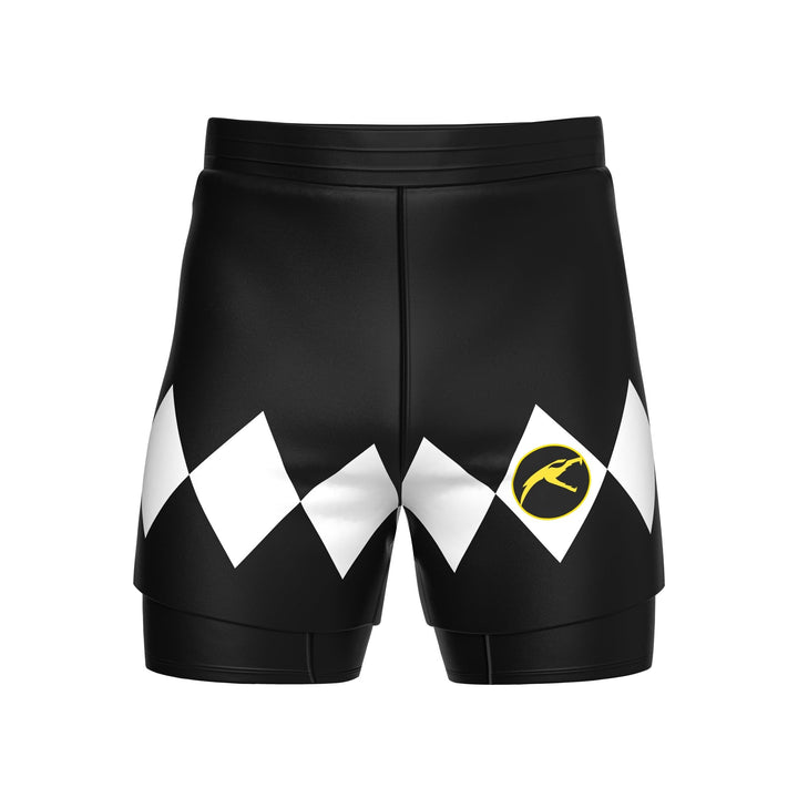 Mighty Morphin Grappler - Black 2 In One Training Shorts - Summo Sports