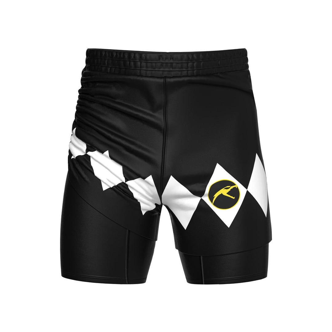Mighty Morphin Grappler - Black 2 In One Training Shorts - Summo Sports