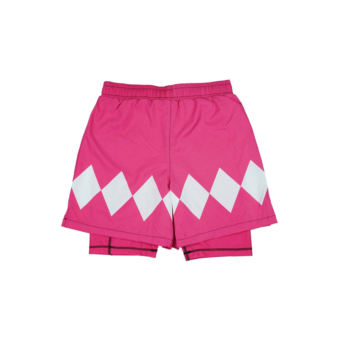 Mighty Morphin Grappler - Pink 2 In One Training Shorts - Summo Sports