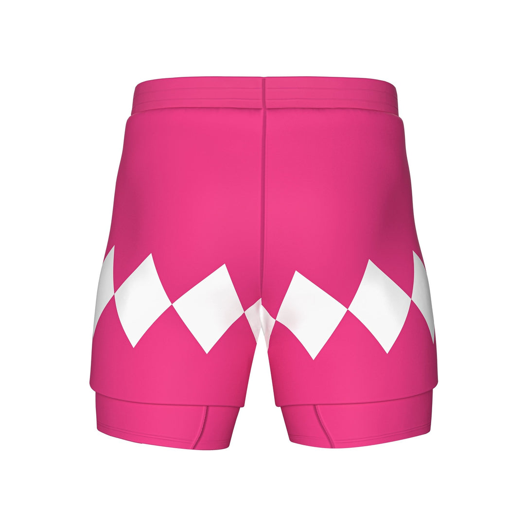 Mighty Morphin Grappler - Pink 2 In One Training Shorts - Summo Sports