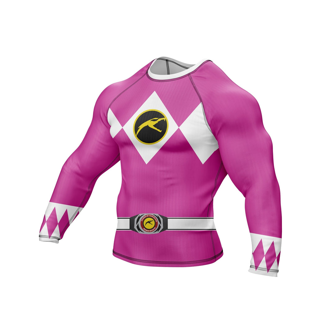 Mighty Morphin Grappler – Pink Premium Rash Guard For Men/Women - Summo Sports