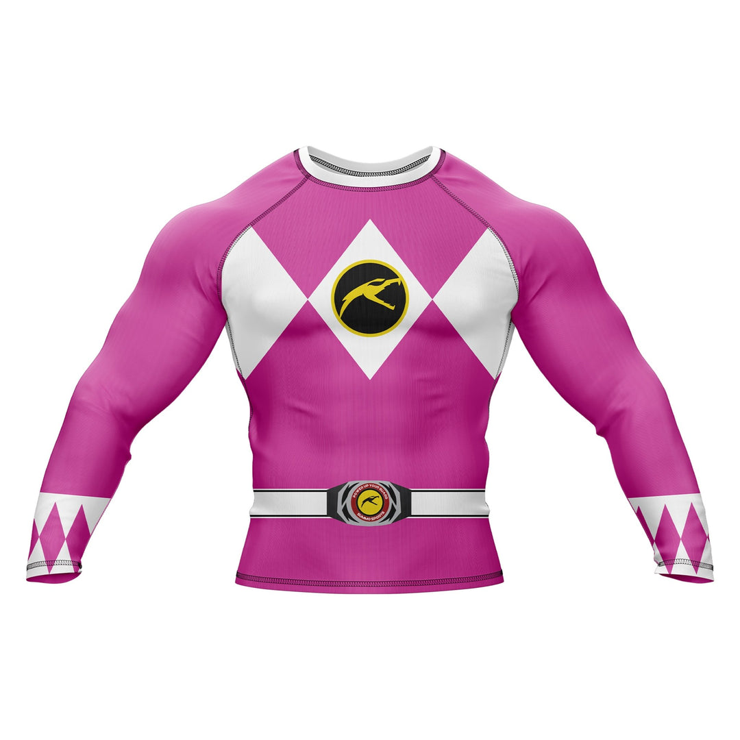 Mighty Morphin Grappler – Pink Premium Rash Guard For Men/Women - Summo Sports