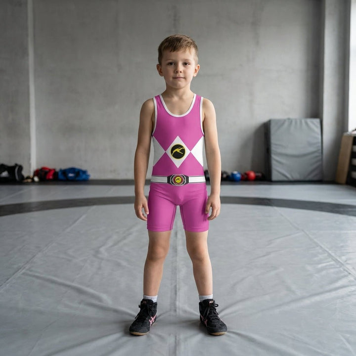 Mighty Morphin Grappler - Pink Premium Singlet - Summo Sports