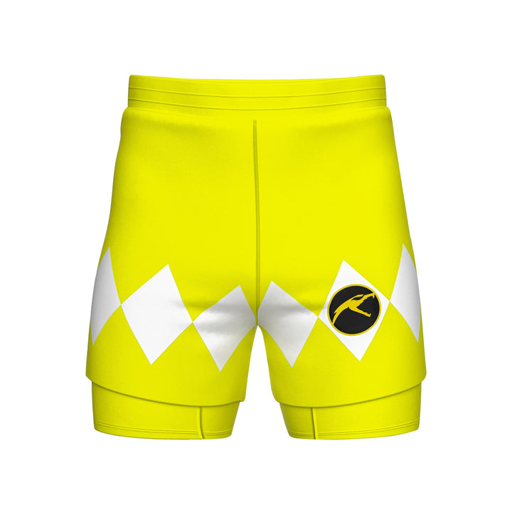 Mighty Morphin Grappler - Yellow 2 In One Training Shorts - Summo Sports