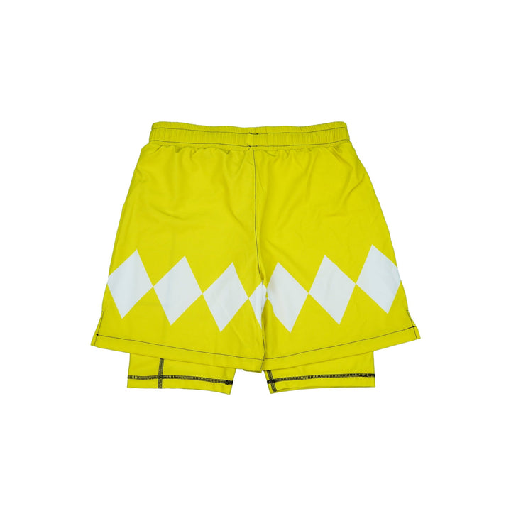 Mighty Morphin Grappler - Yellow 2 In One Training Shorts - Summo Sports