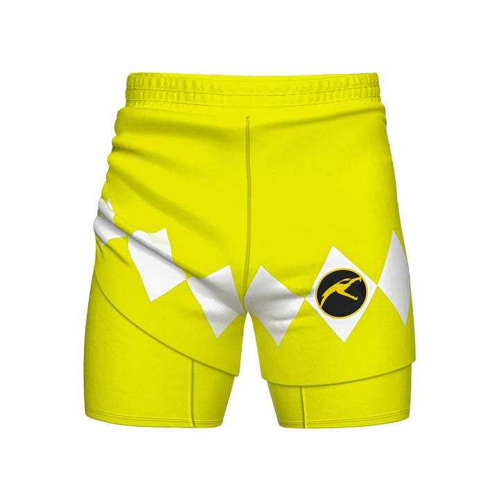 Mighty Morphin Grappler - Yellow 2 In One Training Shorts - Summo Sports