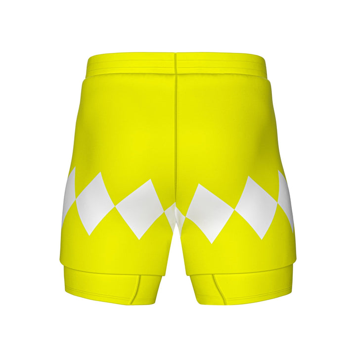 Mighty Morphin Grappler - Yellow 2 In One Training Shorts - Summo Sports