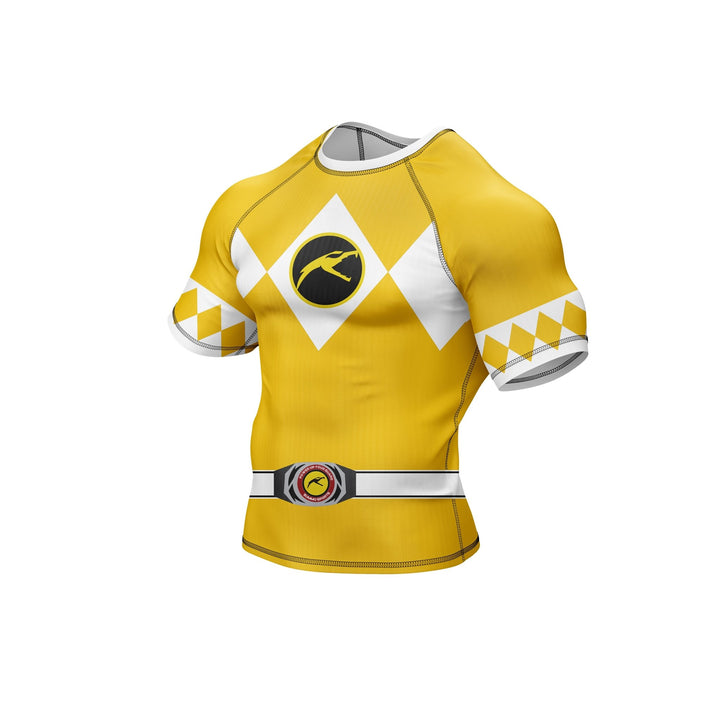 Mighty Morphin Grappler – Yellow Premium Rash Guard For Men/Women - Summo Sports