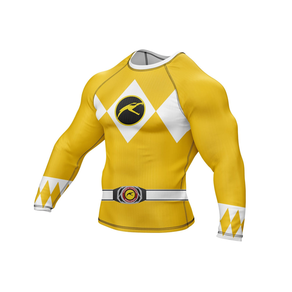 Mighty Morphin Grappler – Yellow Premium Rash Guard For Men/Women - Summo Sports