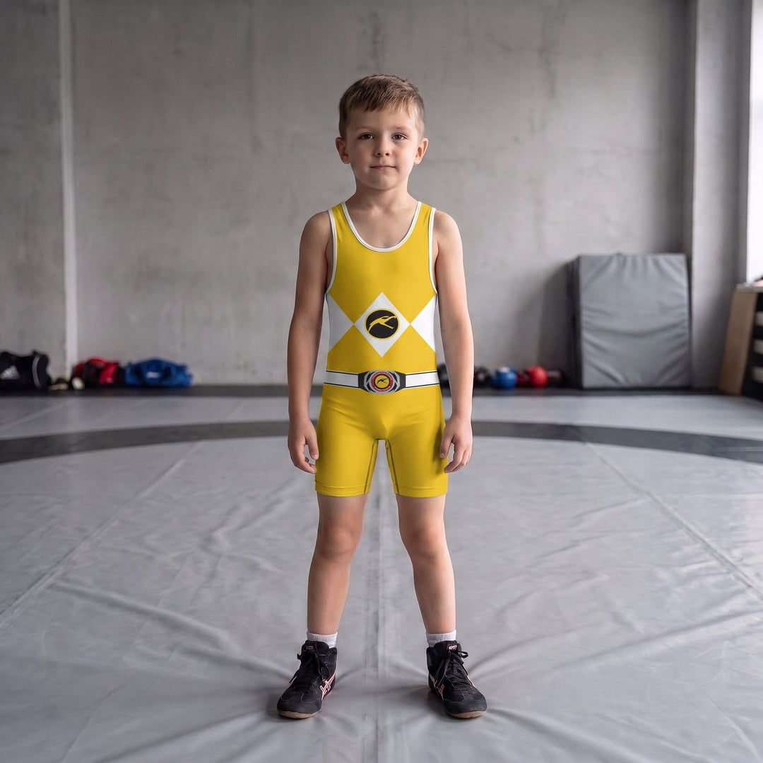 Mighty Morphin Grappler - Yellow Premium Singlet - Summo Sports