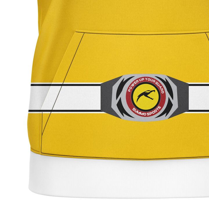 Mighty Morphin Yellow Full - Print Hoodie For Men/Women - Summo Sports