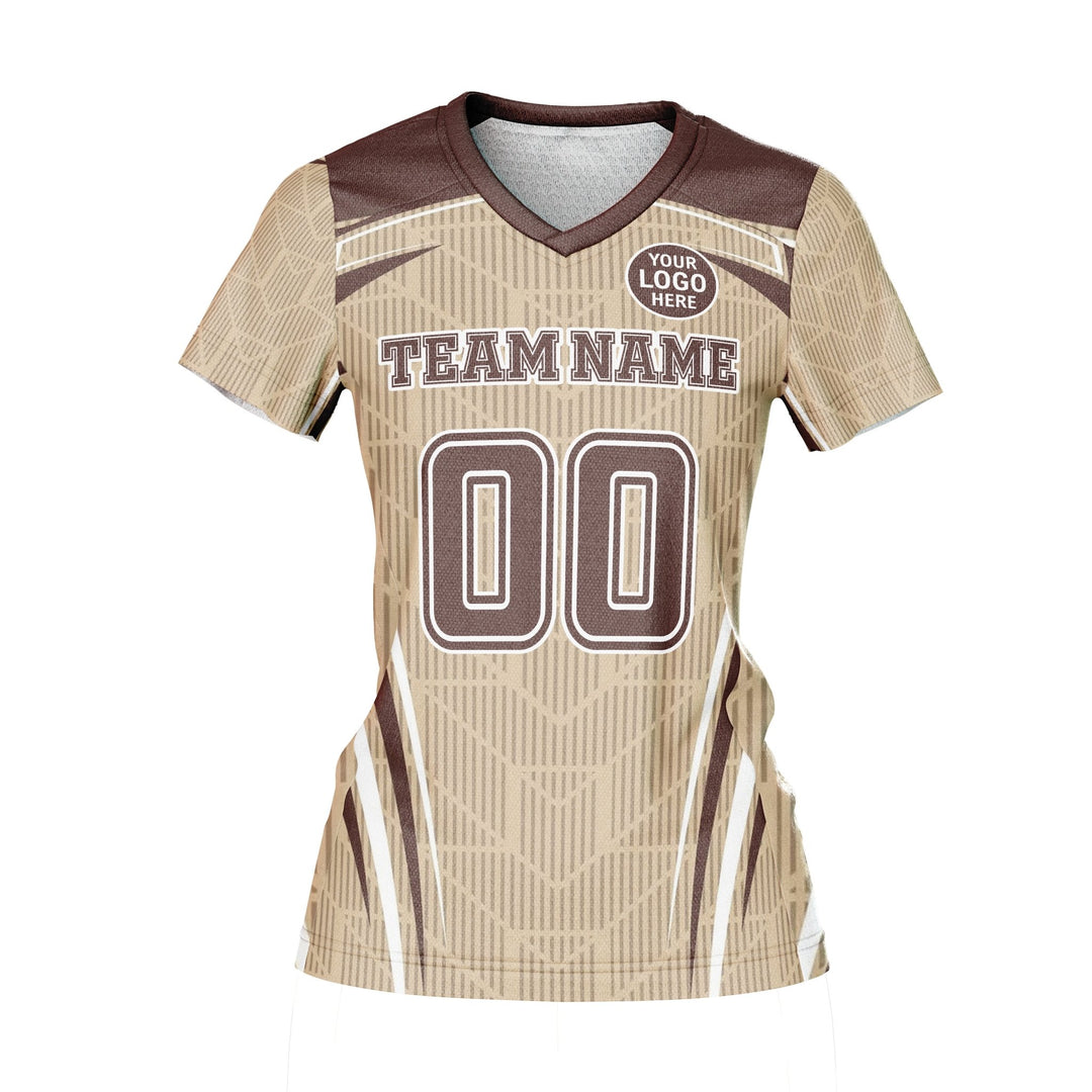 Mocha Dune Custom Volleyball Jersey - Summo Sports