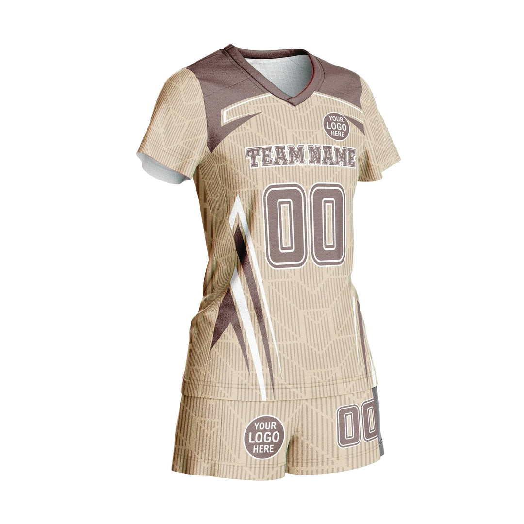Mocha Dune Custom Volleyball Uniform - Summo Sports