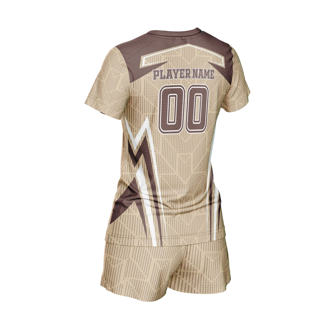 Mocha Dune Custom Volleyball Uniform - Summo Sports