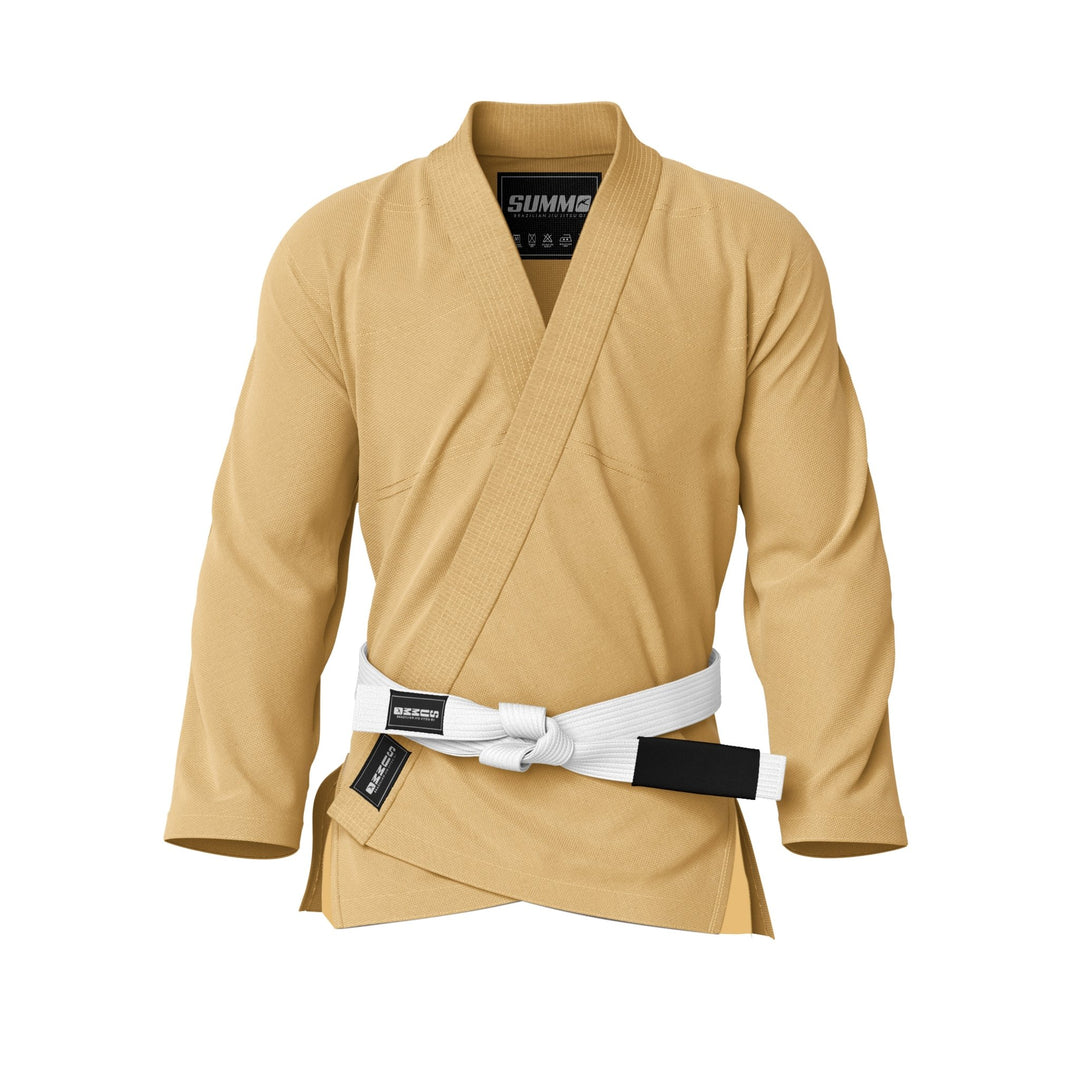 Plain Beige Brazilian Jiu Jitsu Gi Jacket - Summo Sports