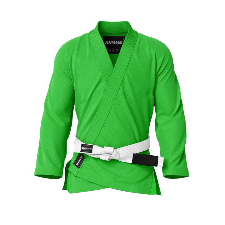Plain Bright Green Brazilian Jiu Jitsu Gi Jacket - Summo Sports