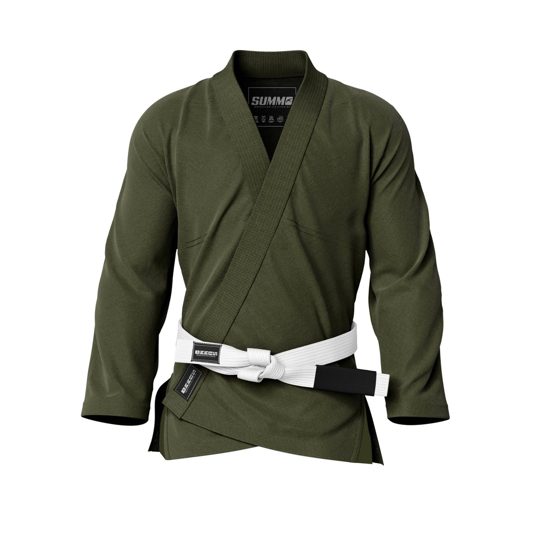 Plain Military Green Brazilian Jiu Jitsu Gi Jacket - Summo Sports