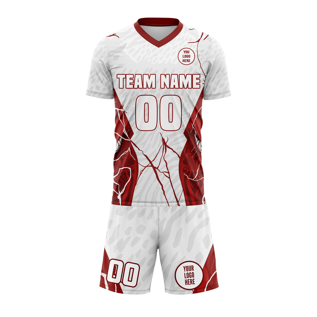 Scarlet Shatter Custom Soccer Uniform