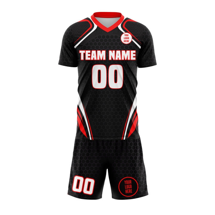 Vortex Red Custom Soccer Uniform