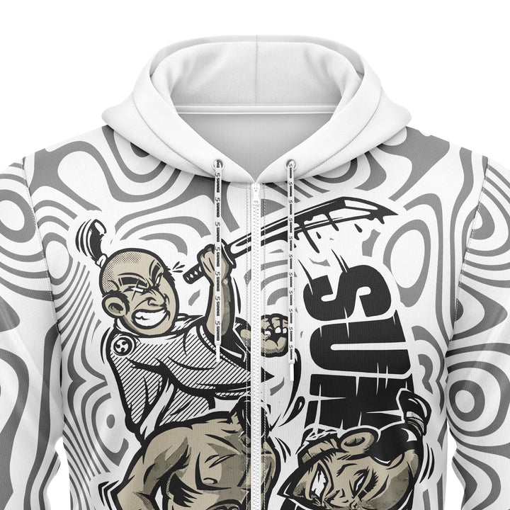 Sonic Slam Full-Print Zipper Hoodie For Men/Women