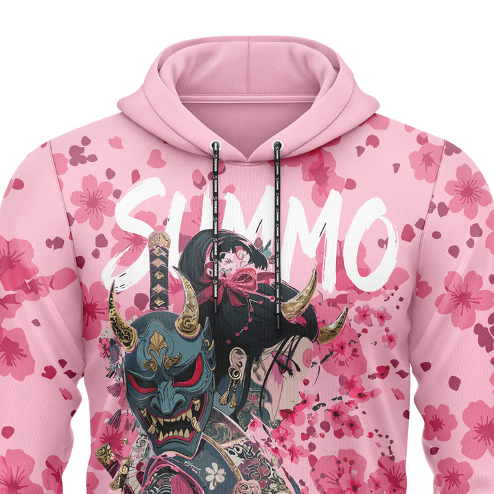 Sakura Oni Full-Print Hoodie For Men/Women