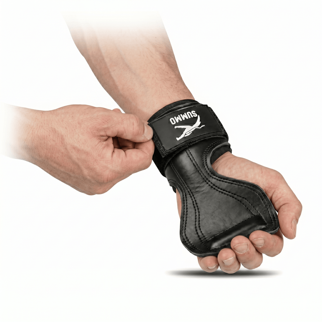 Power Grip Leather Weight Lifting Straps - Summo Sports
