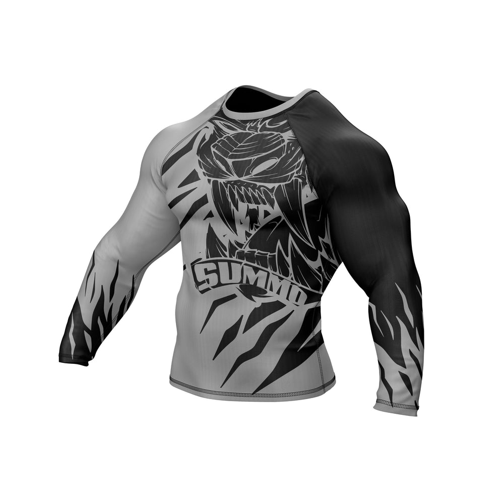 Predator Ranked Black Premium Bjj Rash Guard For Men/Women - Summo Sports