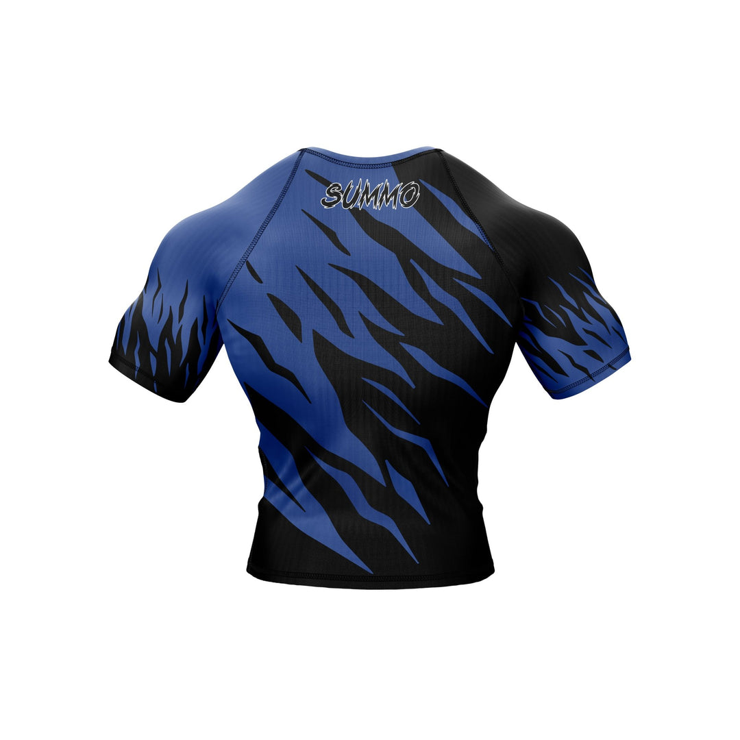 Predator Ranked Blue Premium Bjj Rash Guard For Men/Women - Summo Sports