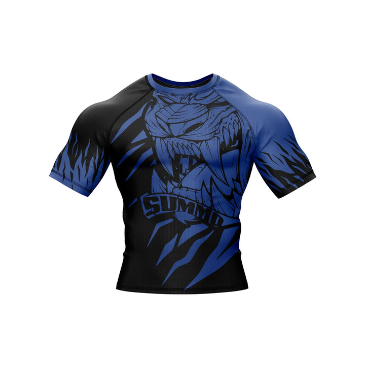 Predator Ranked Blue Premium Bjj Rash Guard For Men/Women - Summo Sports