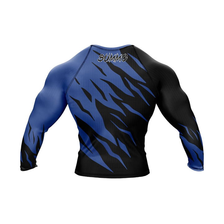 Predator Ranked Blue Premium Bjj Rash Guard For Men/Women - Summo Sports