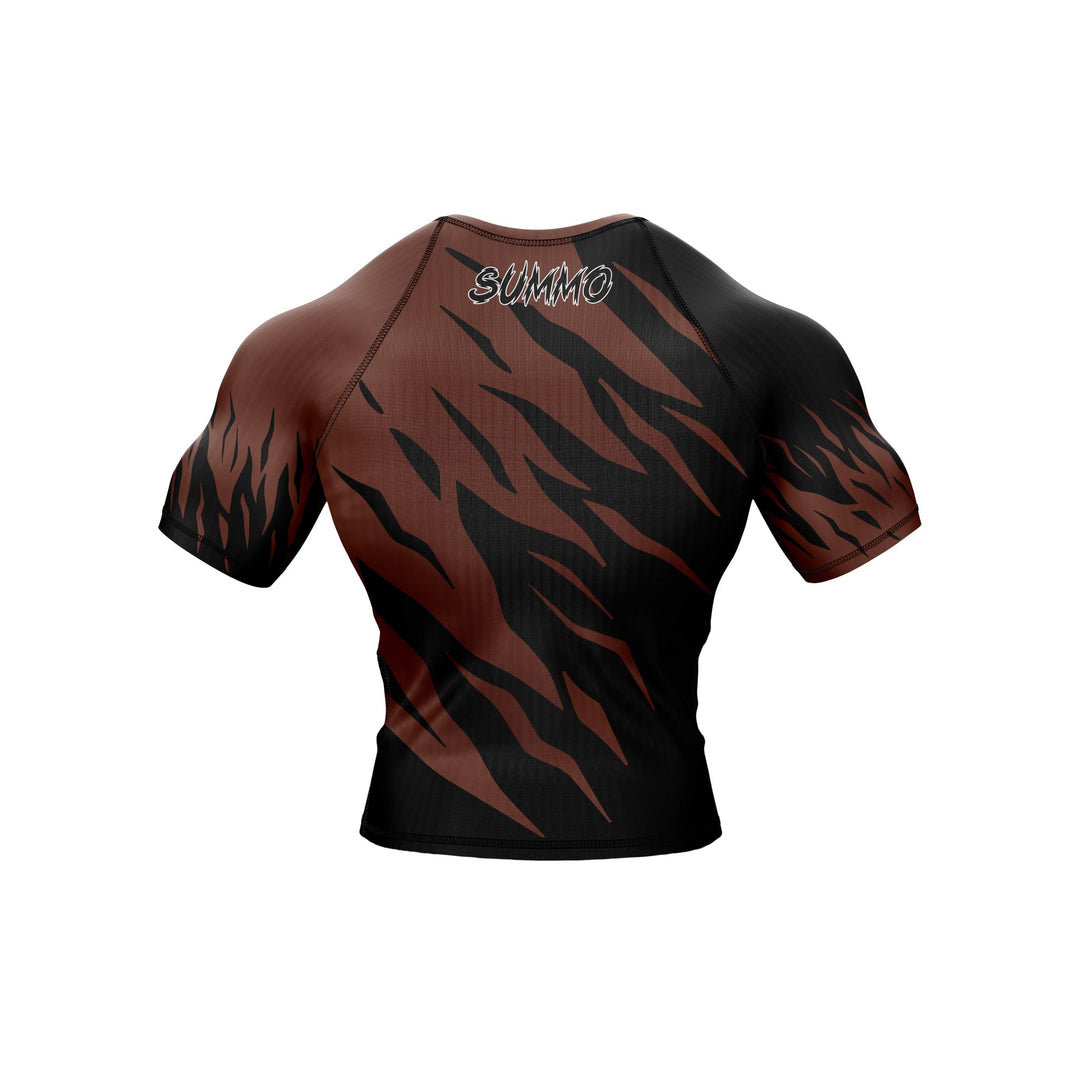 Predator Ranked Brown Premium Bjj Rash Guard For Men/Women - Summo Sports