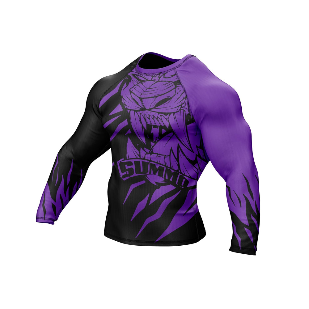 Predator Ranked Purple Premium Bjj Rash Guard For Men/Women - Summo Sports