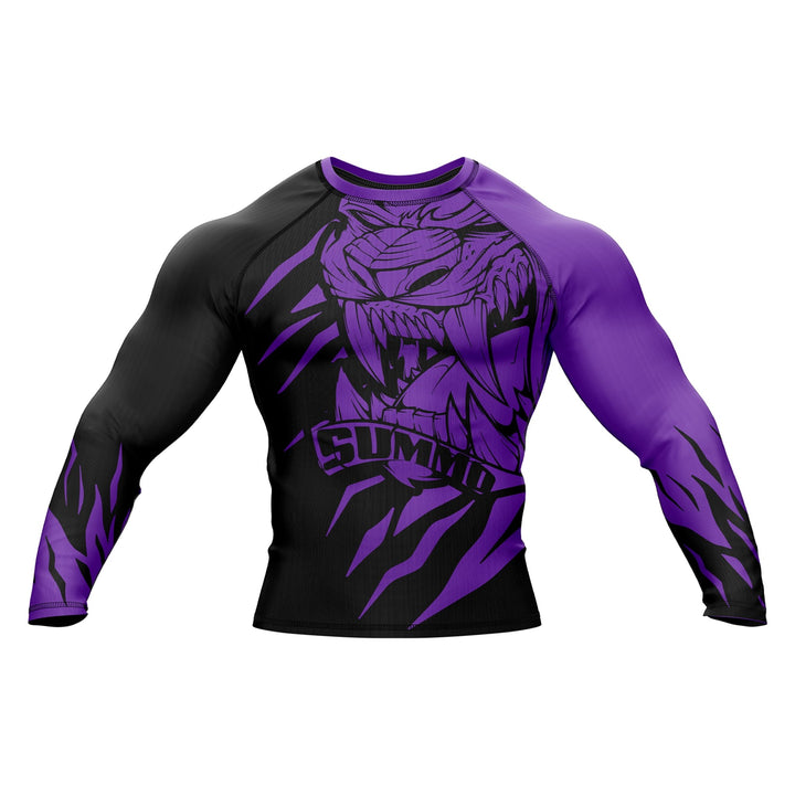 Predator Ranked Purple Premium Bjj Rash Guard For Men/Women - Summo Sports