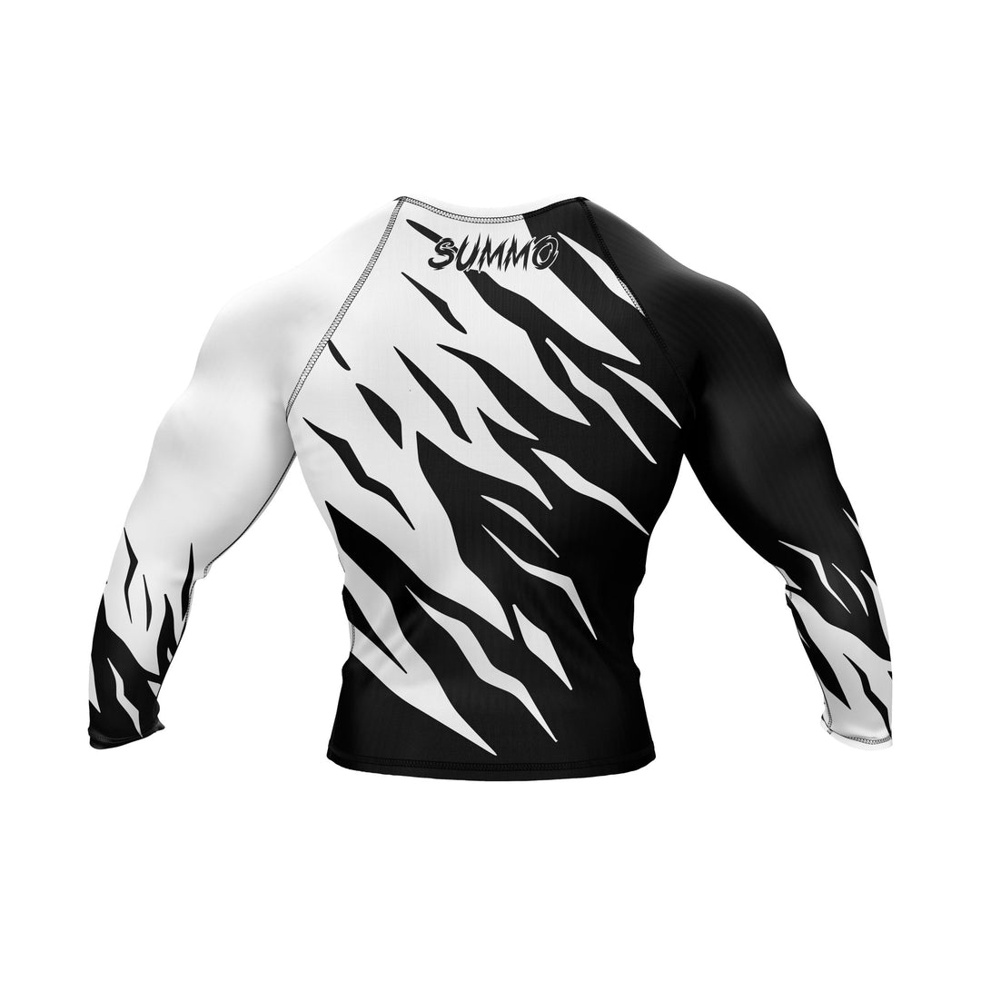 Predator Ranked White Premium Bjj Rash Guard For Men/Women - Summo Sports