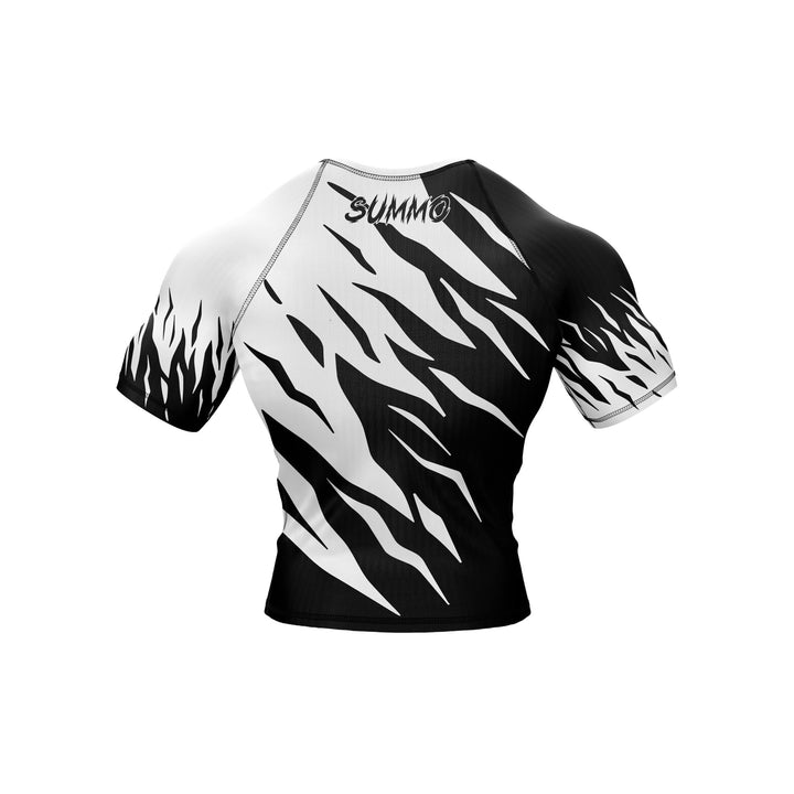 Predator Ranked White Premium Bjj Rash Guard For Men/Women - Summo Sports