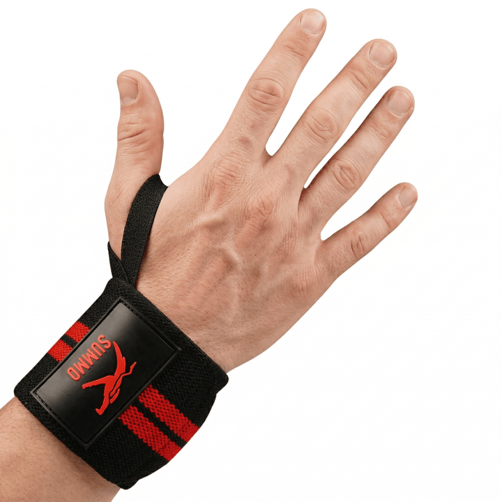 Pro Powerlifting Wrist Wraps with Thumb Loop - Summo Sports
