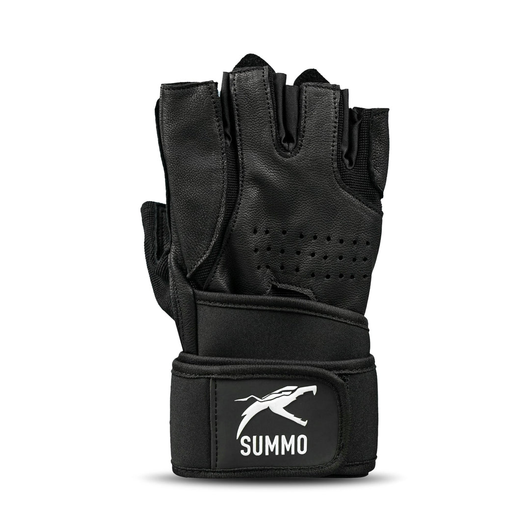Pro - Wrap Leather Weightlifting Gloves - Summo Sports